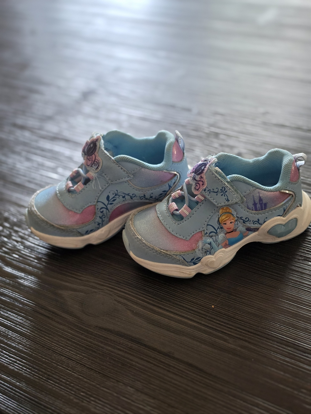 Disney Disney Frozen Princess Girls Sneakers Blue & Pink 6 Toddler